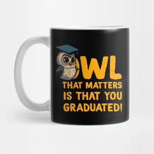 Cool Owl Graduation Pun Mug